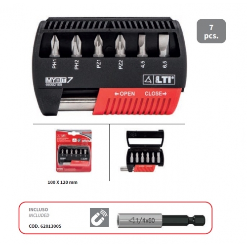 INSERTI MYBIT 7 ESSENTIAL MIX PH/PZ/TG PEZZI 6 + PORTA INSERTO LTI