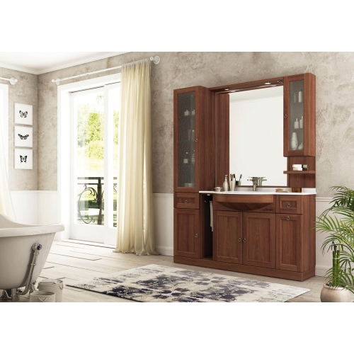 MOBILE BAGNO RETRO' R208 TINTO NOCE