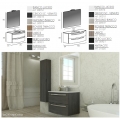 MOBILE BAGNO MONTI 01 BASE LAVABO SPECCHIO FILO LUCIDO LAMPADA LED