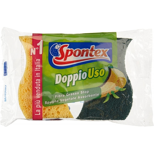 SPUGNETTE SPONTEX DOPPIOUSO VERDI X 2