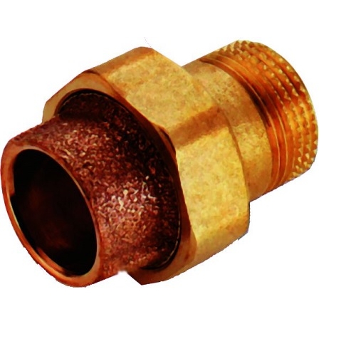 RACCORDO BOCCHETTONE 3 PEZZI A SALDARE IN BRONZO MASCHIO FEMMINA Ø 1/2 X 12