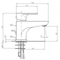 MISCELATORE A100 LAVABO CROMO SCARICO 1"1/4