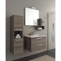 MOBILE BAGNO HARLEM H8 CM 72 BASE LAVABO CERAMICA SPECCHIO FILO LUCIDO LAMPADA LED MENSOLA COMPOSTA COLONNA CM 32 COLORAZIONE R