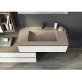 MOBILE BAGNO FREEDOM F29 ROVERE TERRA BIANCO LACCATO OPACO LARGHEZZA CM 177 PROFONDITA' CM 50