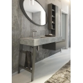 MOBILE BAGNO FREEDOM F24 GRIGIO FUMO LACCATO OPACO LARGHEZZA CM 160 PROFONDITA' CM 50