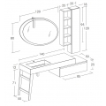 MOBILE BAGNO FREEDOM F24 GRIGIO FUMO LACCATO OPACO LARGHEZZA CM 160 PROFONDITA' CM 50