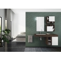 MOBILE BAGNO FREEDOM F27 ROVERE TABACCO BIANCO LACCATO OPACO LARGHEZZA CM 135 PROFONDITA' CM 50