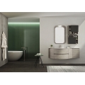 MOBILE BAGNO FREEDOM F30 ROVERE GRIGIO GESSATO GRIGIO ANTRACITE OPACO LARGHEZZA CM 155 PROFONDITA' CM 21