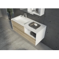 MOBILE BAGNO FREEDOM F33 ROVERE SABBIA BIANCO LACCATO OPACO LARGHEZZA CM 120 PROFONDITA' CM 50 MOBILE COMPLEMENTO 105X167.5X36