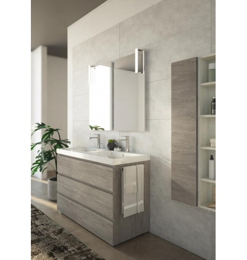 MOBILE BAGNO FREEDOM F36 ROVERE GESSATO GRIGIO ROVERE GESSATO ARTICO LARGHEZZA CM 120 PROFONDITA' CM 50