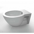 SANITARI COPPIA EASY BATH BIDET MONOFORO VASO CON SEDILE COLORE BIANCO SOSPESI