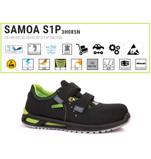 SCARPE ANTINFORTUNISTICHE SANDALO SAMOA S1P TESSUTO MICRO-TECH BASSE GIASCO