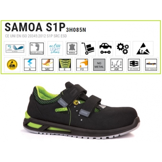 SCARPE ANTINFORTUNISTICHE SANDALO SAMOA S1P TESSUTO MICRO-TECH BASSE GIASCO