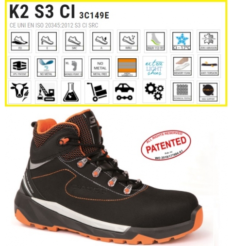 SCARPE ANTINFORTUNISTICHE K2 S3 CI PELLE GROPPONE GIASCO