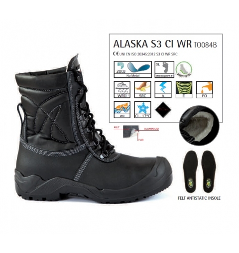 SCARPE ANTINFORTUNISTICHE ALASKA S3 PELLE IDROREPELLENTE WRU ALTE GIASCO