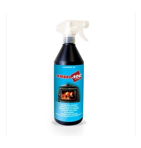 PULITORE SPRAY X VETRI CAMINI ML 750 AMBRO-SOL