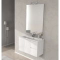 MOBILE BAGNO MONTI 02 BASE LAVABO SPECCHIO FILO LUCIDO LAMPADA LED