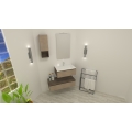 MOBILE BAGNO URBAN MONTI CM 100 BASE LAVABO POLITEK CASSETTIERA PENSILE ANTA 1 RIPIANO A GIORNO SPECCHIO FILO LUCIDO LAMPADA LE