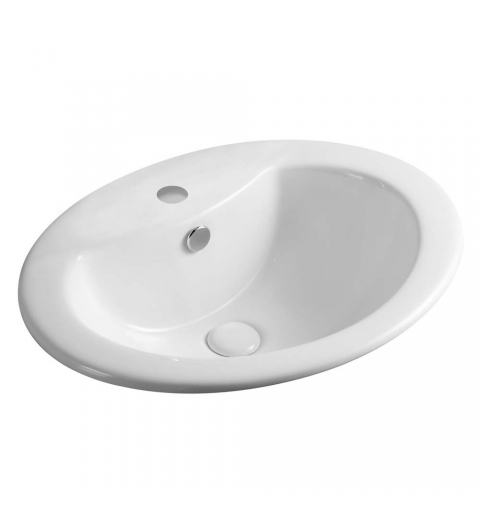 LAVABO BIANCO INCASSO CM 60 BASIS