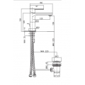 MISCELATORE E300 LAVABO CROMO CON SCARICO 1"1/4