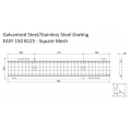 GRIGLIA EASY PER CANALETTE QUADRA MT 1 ACCIAIO ZINCATO CLASSE B125-EN1433