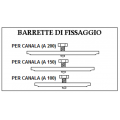 BARRETTE DI FISSAGGIO KIT 2 PEZZI CON VITI MM 100 GHISA