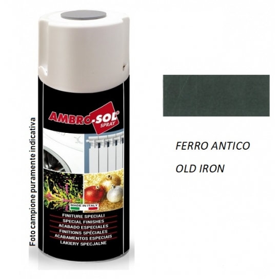 SMALTO BOMBOLETTA SPRAY EFFETTO FERRO MICACEO 400 ML AMBRO-SOL