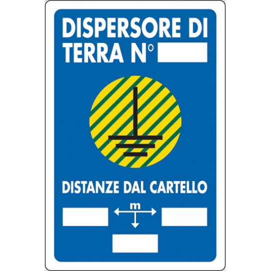 CARTELLO PVC DISPERSORE TERRA CM 30X20