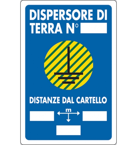 CARTELLO PVC DISPERSORE TERRA CM 30X20