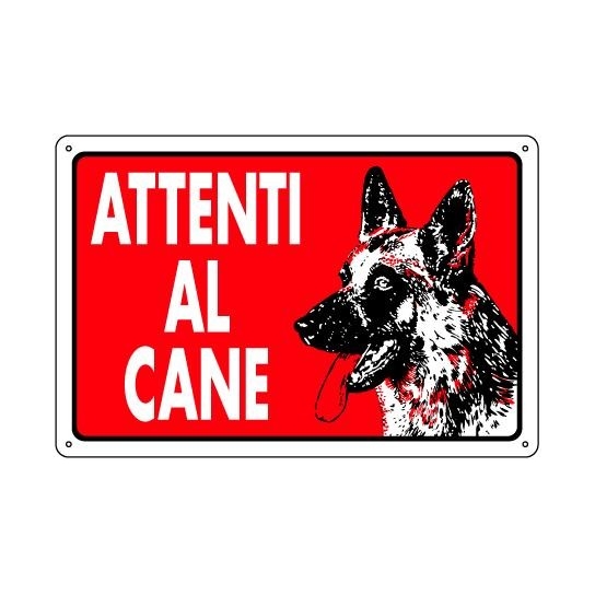 CARTELLO PVC ATTENTI AL CANE