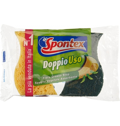 SPUGNETTE SPONTEX DOPPIOUSO VERDI X 2