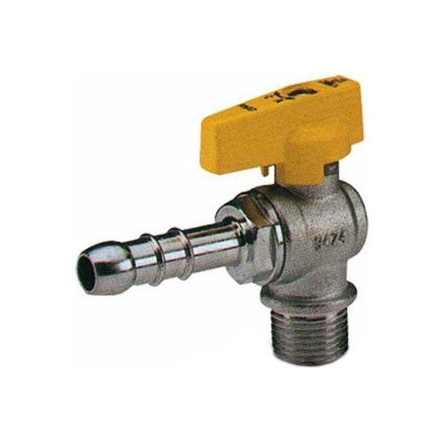 RUBINETTO GAS SFERA SQUADRO MASCHIO Ø 1/2" PORTA GOMMA