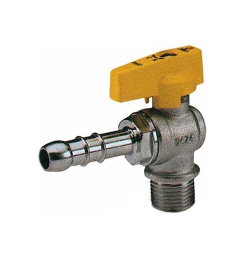 RUBINETTO GAS SFERA SQUADRO MASCHIO Ø 1/2" PORTA GOMMA