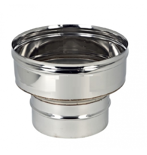 AUMENTO ACCIAIO INOX 5/10 MONOPARETE AISI 304 SILVER