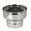 AUMENTO ACCIAIO INOX 5/10 MONOPARETE AISI 304 SILVER