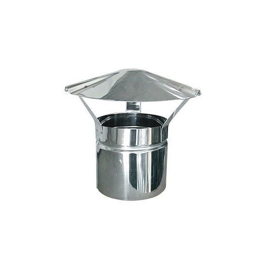 FUMAIOLO CINESE ACCIAIO INOX 5/10 MONOPARETE AISI 304 SILVER Ø