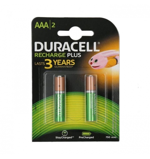 PILE MINI STILO AAA RICARICABILI VOLT 1,2 MAH 750 PZ 2 DURACELL