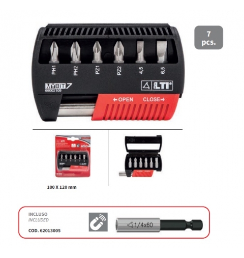 INSERTI MYBIT 7 ESSENTIAL MIX PH/PZ/TG PEZZI 6 + PORTA INSERTO LTI