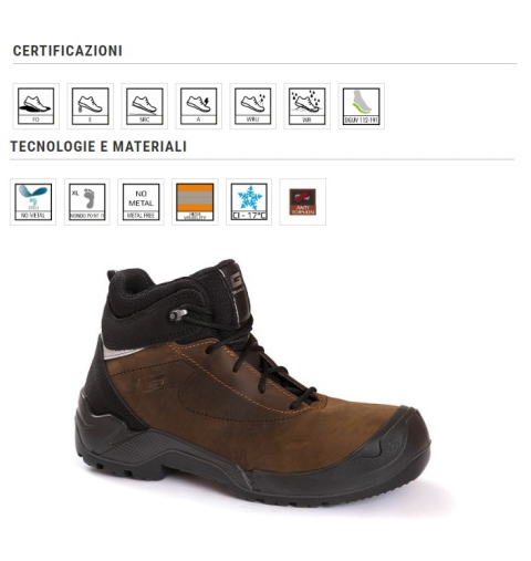 SCARPE ANTINFORTUNISTICHE BILBAO S3 CI WR PELLE FIORE INGRASSATO IDROTECH® WRU GIASCO