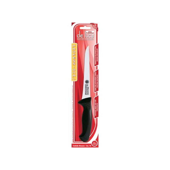 COLTELLO MACELLAIO DISOSSARE PROFESSIONALE MANICO PLT ACCIAIO INOX CM 16 DE LUCA