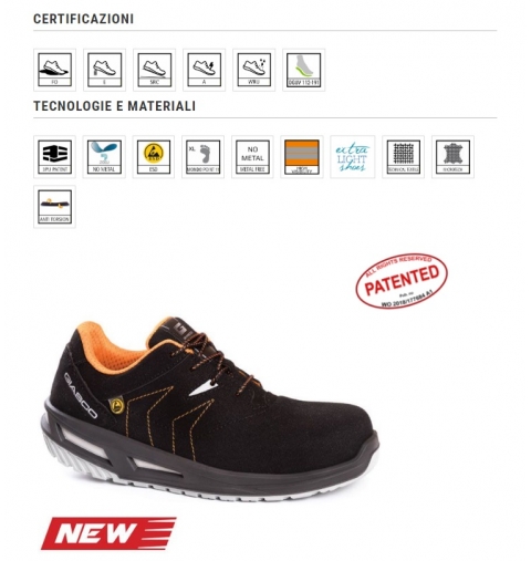 SCARPE ANTINFORTUNISTICHE FALCON BASSE S3 IN TESSUTO TECNICO MICRO-TECH GIASCO