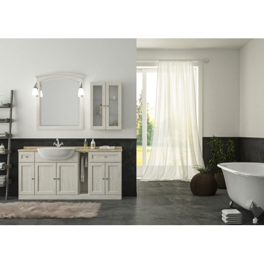 MOBILE BAGNO RETRO' R210 DECOPE' BIANCO AVORIO