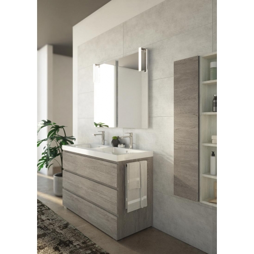 MOBILE BAGNO FREEDOM F36 ROVERE GESSATO GRIGIO ROVERE GESSATO ARTICO LARGHEZZA CM 120 PROFONDITA' CM 50