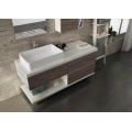 MOBILE BAGNO FREEDOM F38 ROVERE GESSATO ARTICO ROVERE TERRA LARGHEZZA CM 140 PROFONDITA' CM 50