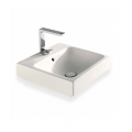 SANITARI SMILE LAVABO BIANCO CM 48 SQUARE SOSPESO