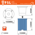 FARETTO ESTERNO CARRABILE CALPESTABILE GU10 IP 67 CON CAVO CM 25